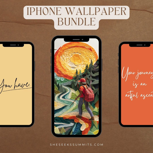 'Summit Seeker's Quilled Wallpaper Bundle' for iPhone